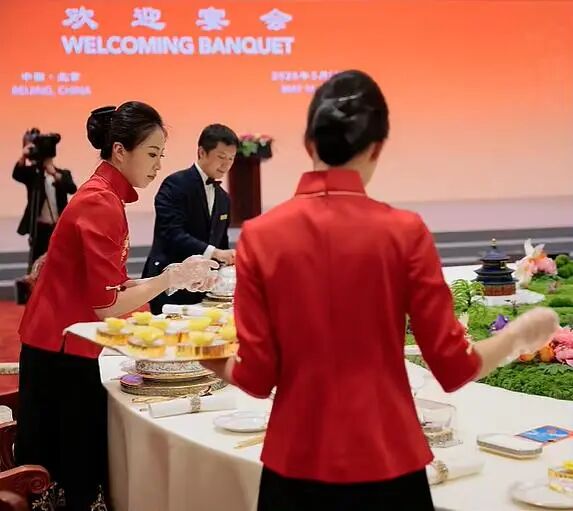 &ldquo;中国元素&rdquo;满满！特朗普访华欢迎宴会