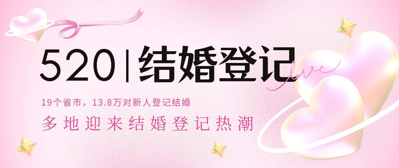 13.8万对！全国多地&ldquo;520&rdquo;结婚登记迎热潮